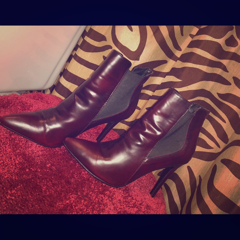 Burgundy Bootie Boots *never worn*
